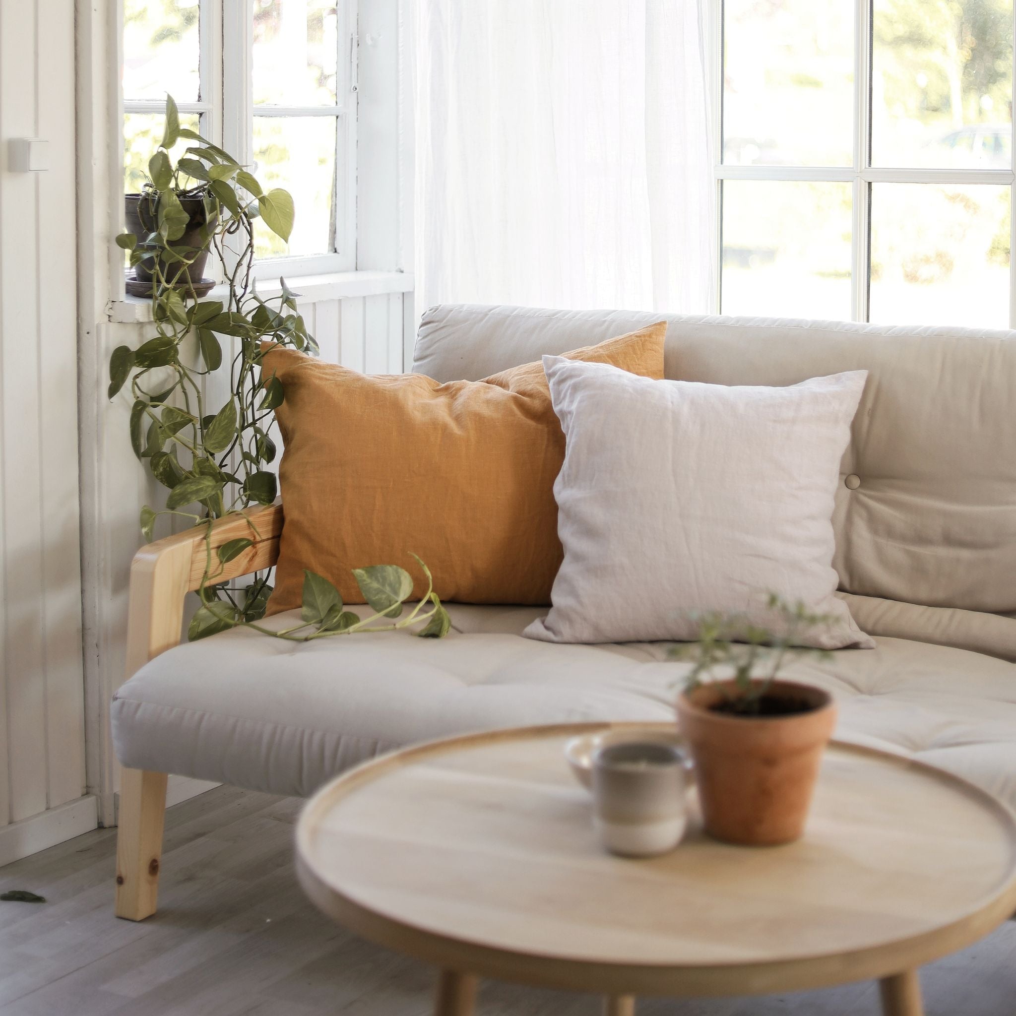 Linen pillow case - Sea wheat