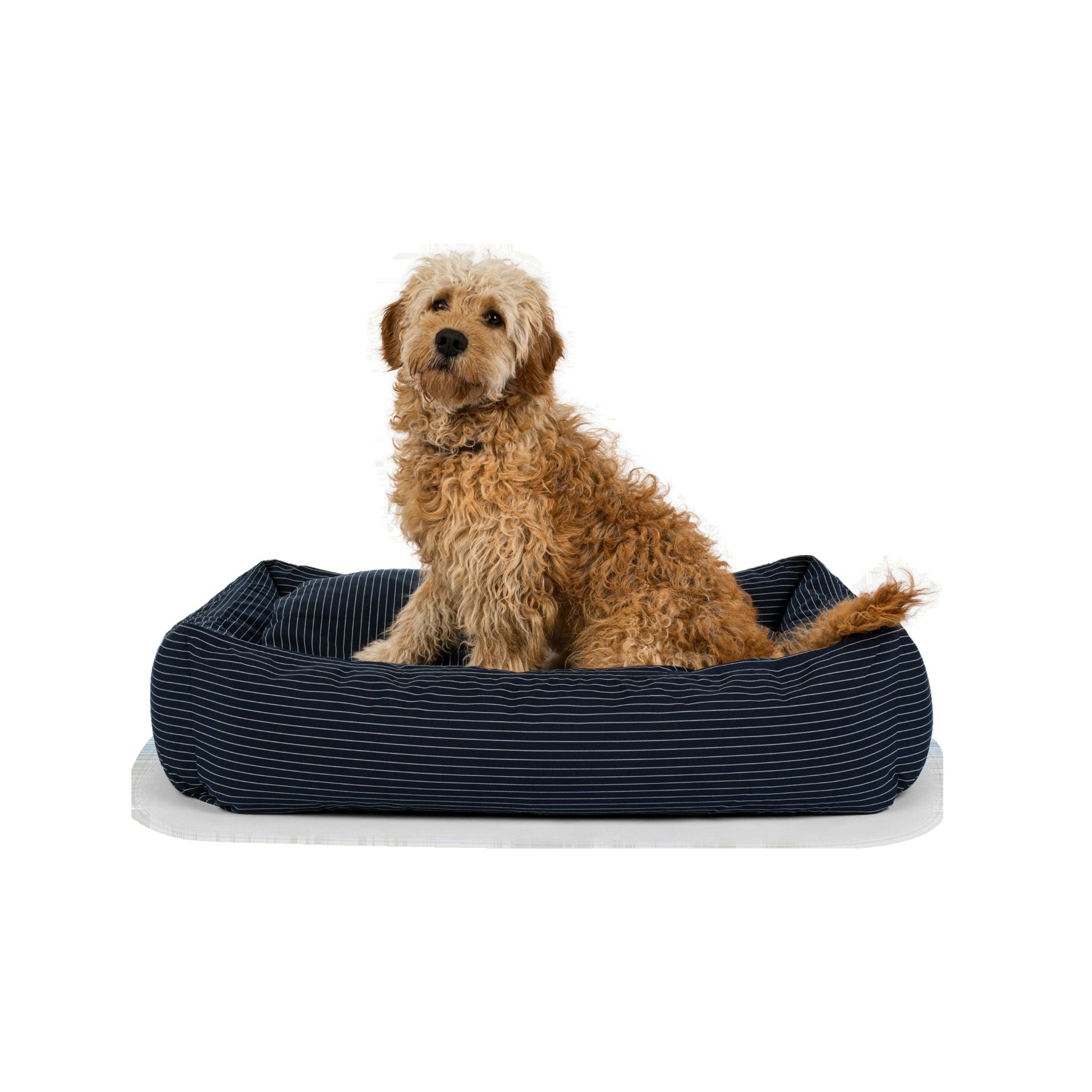 Dog Bed Navy pinstripe Medium - 70x90