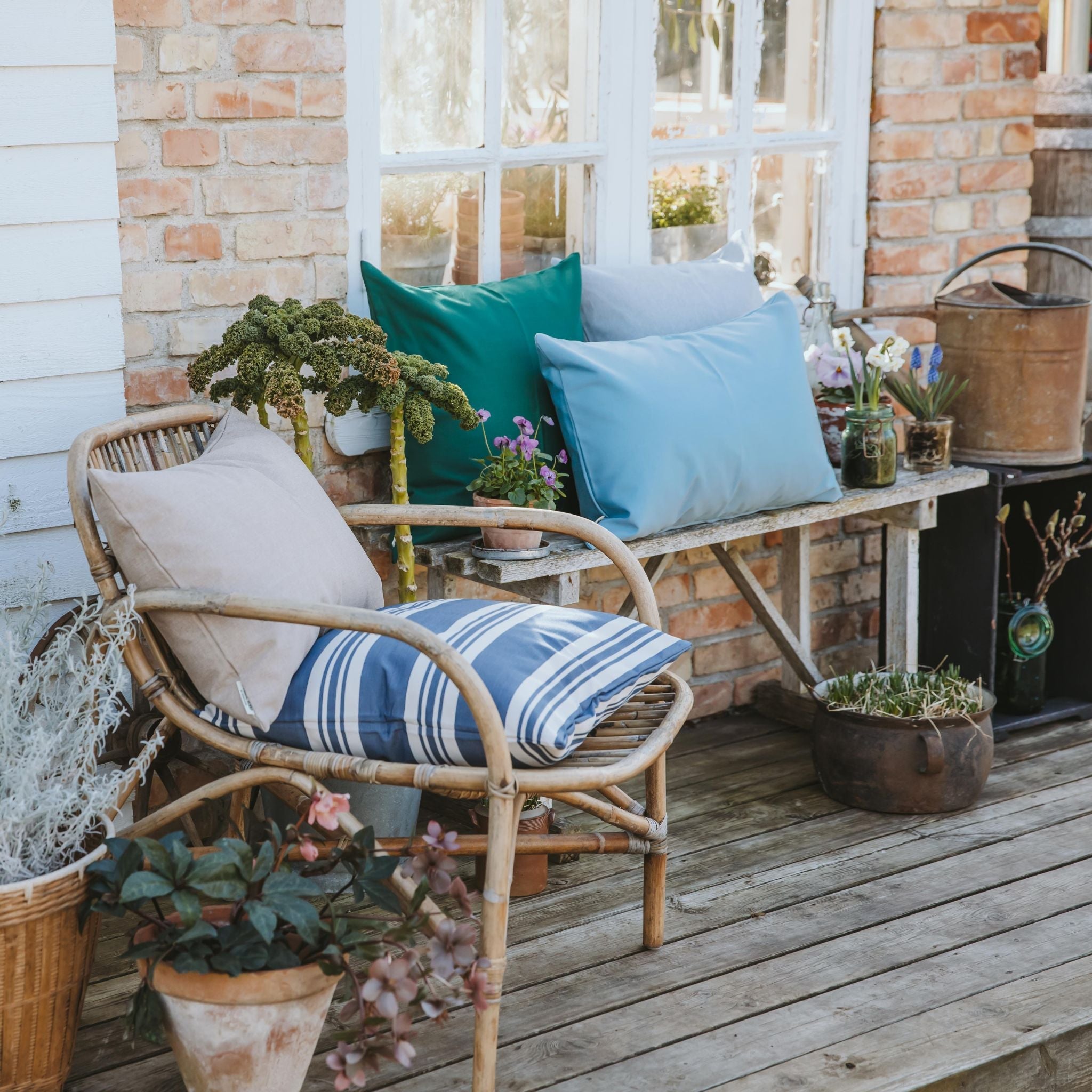 Outdoor pillow 40x60 - Light blue