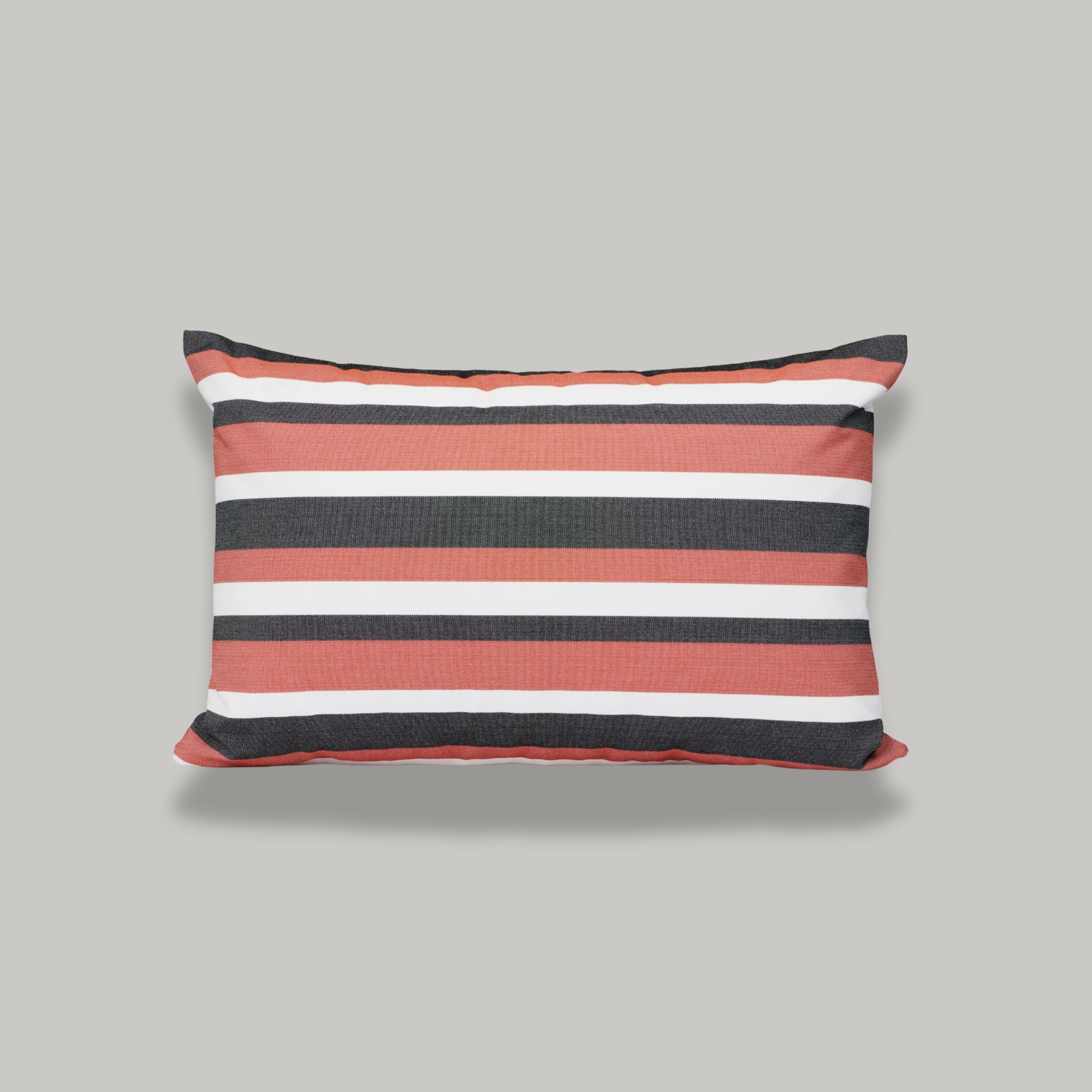 Outdoor pillow 40x60 - Terracotta/Grey stripe