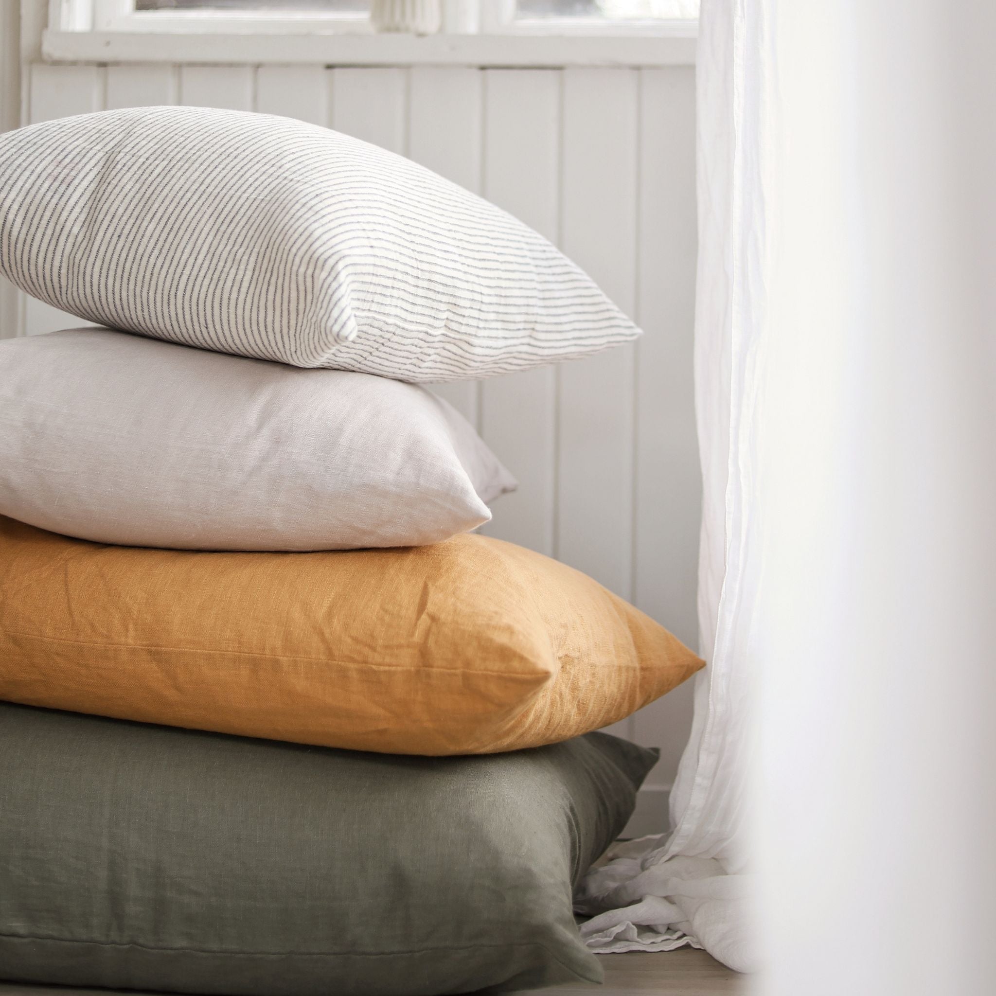 Linen cushion - Sea wheat - 50x50cm