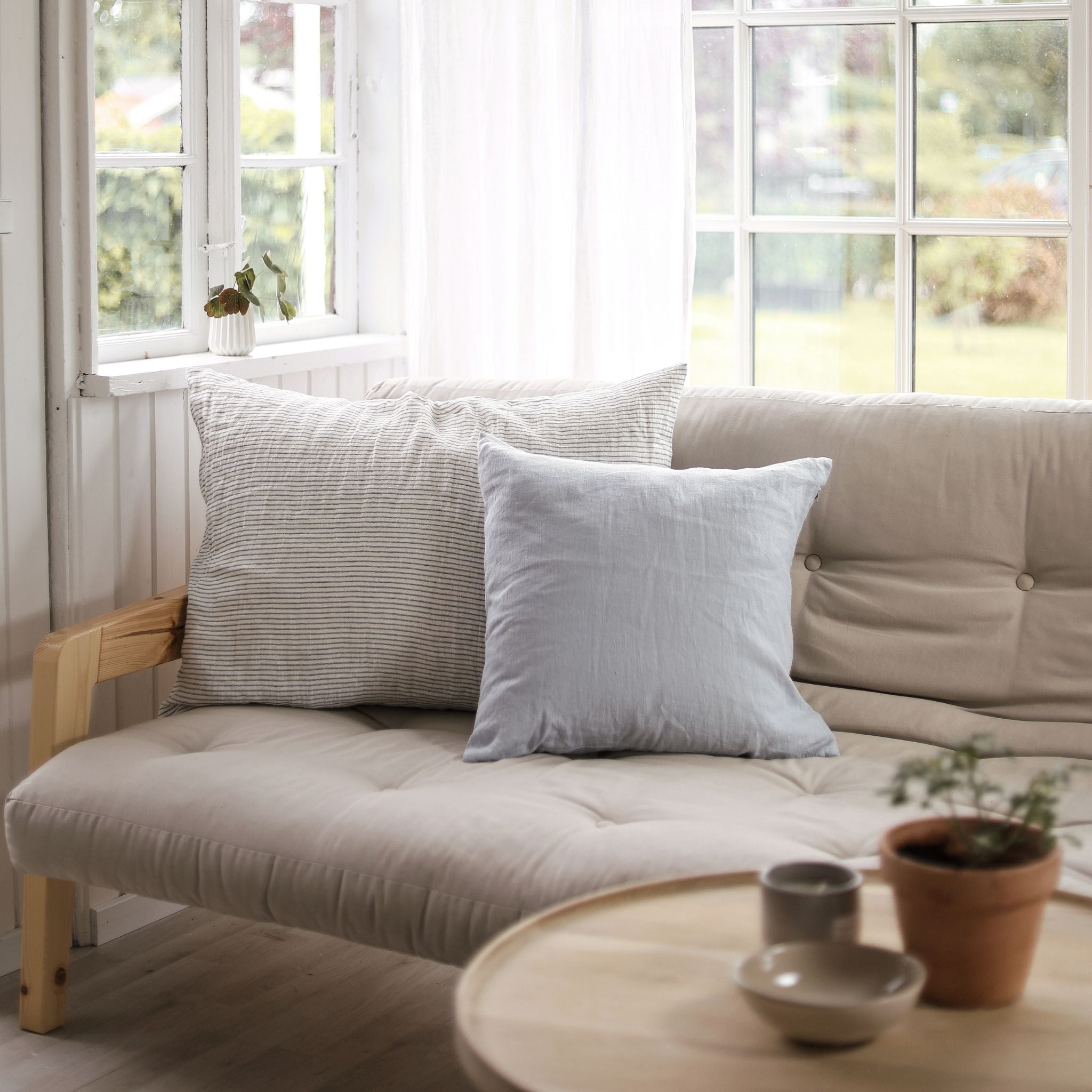 Linen pillow case - Sky