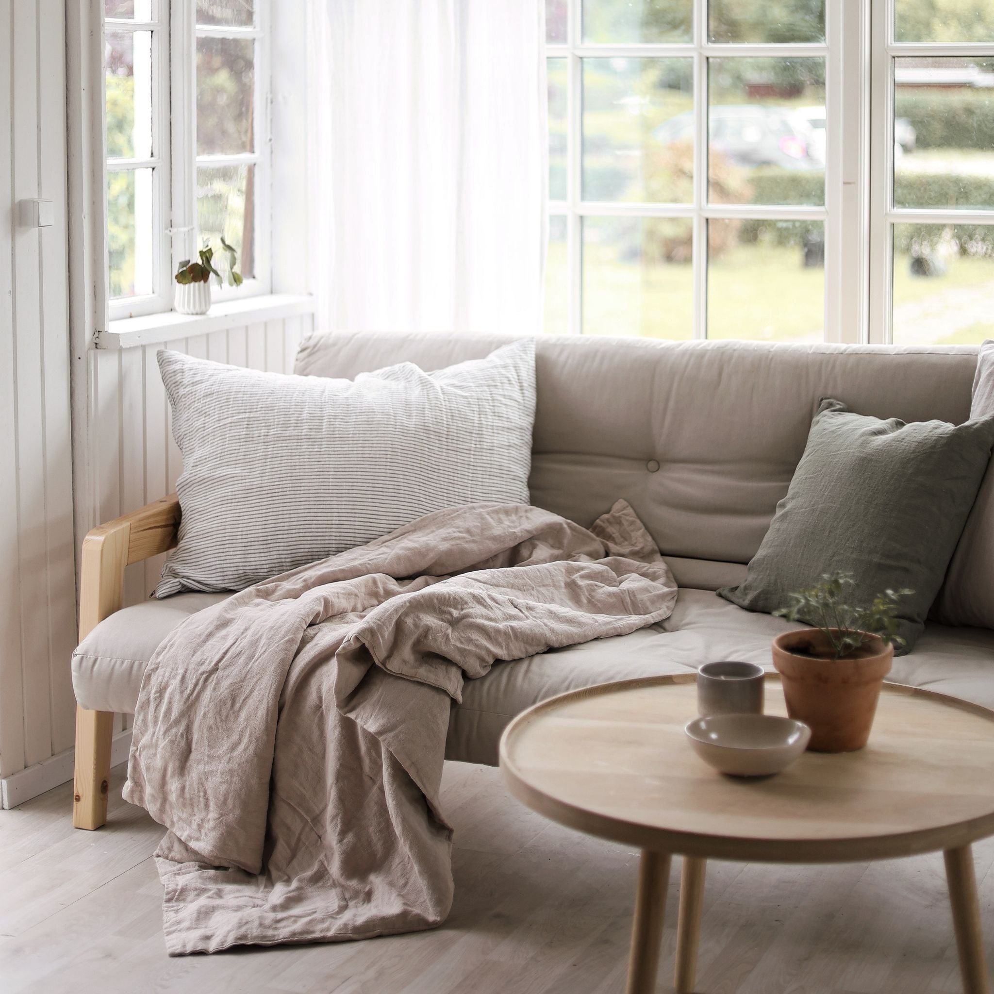 Linen cushion - Stripe - 50x50cm
