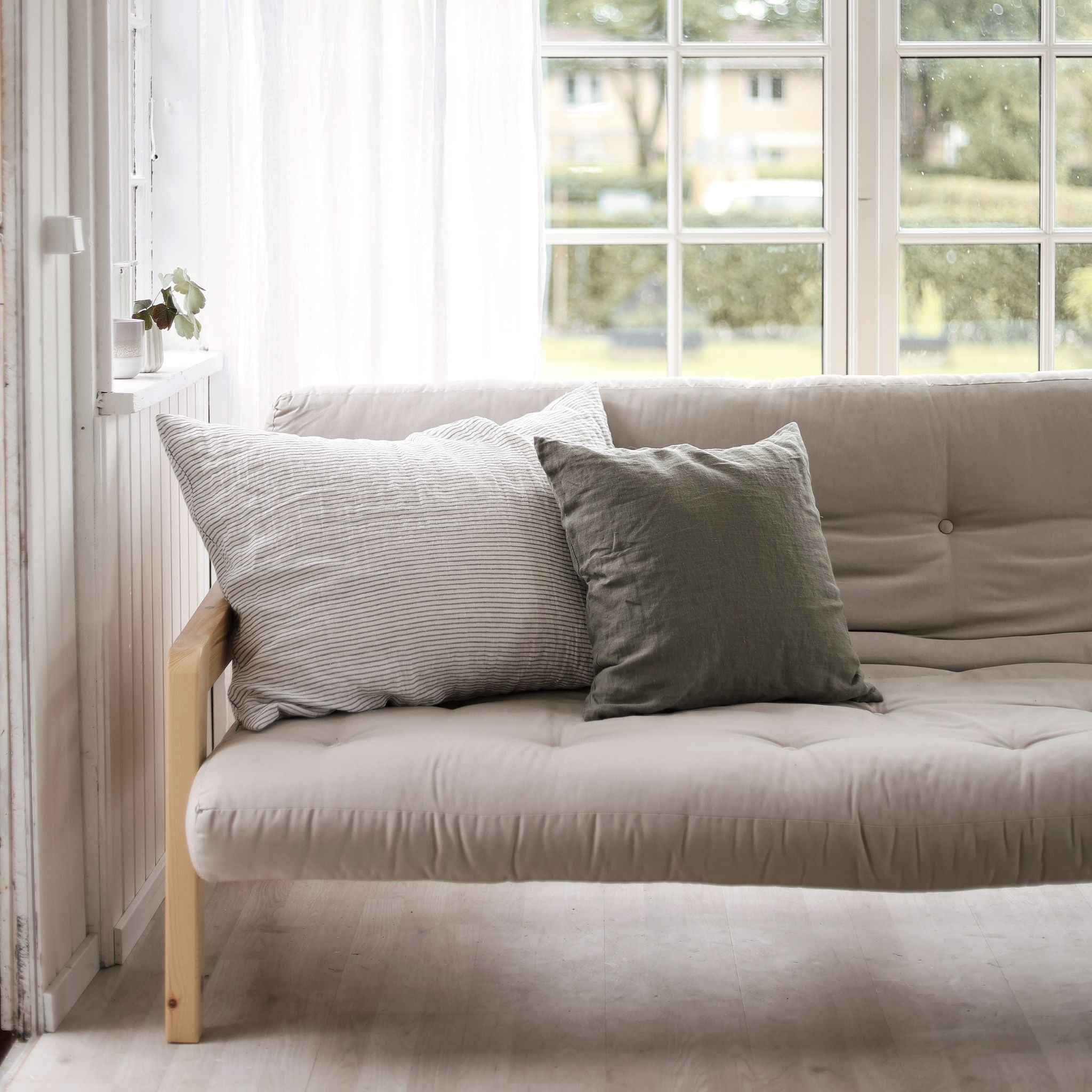 Linen cushion - Stripe - 50x50cm