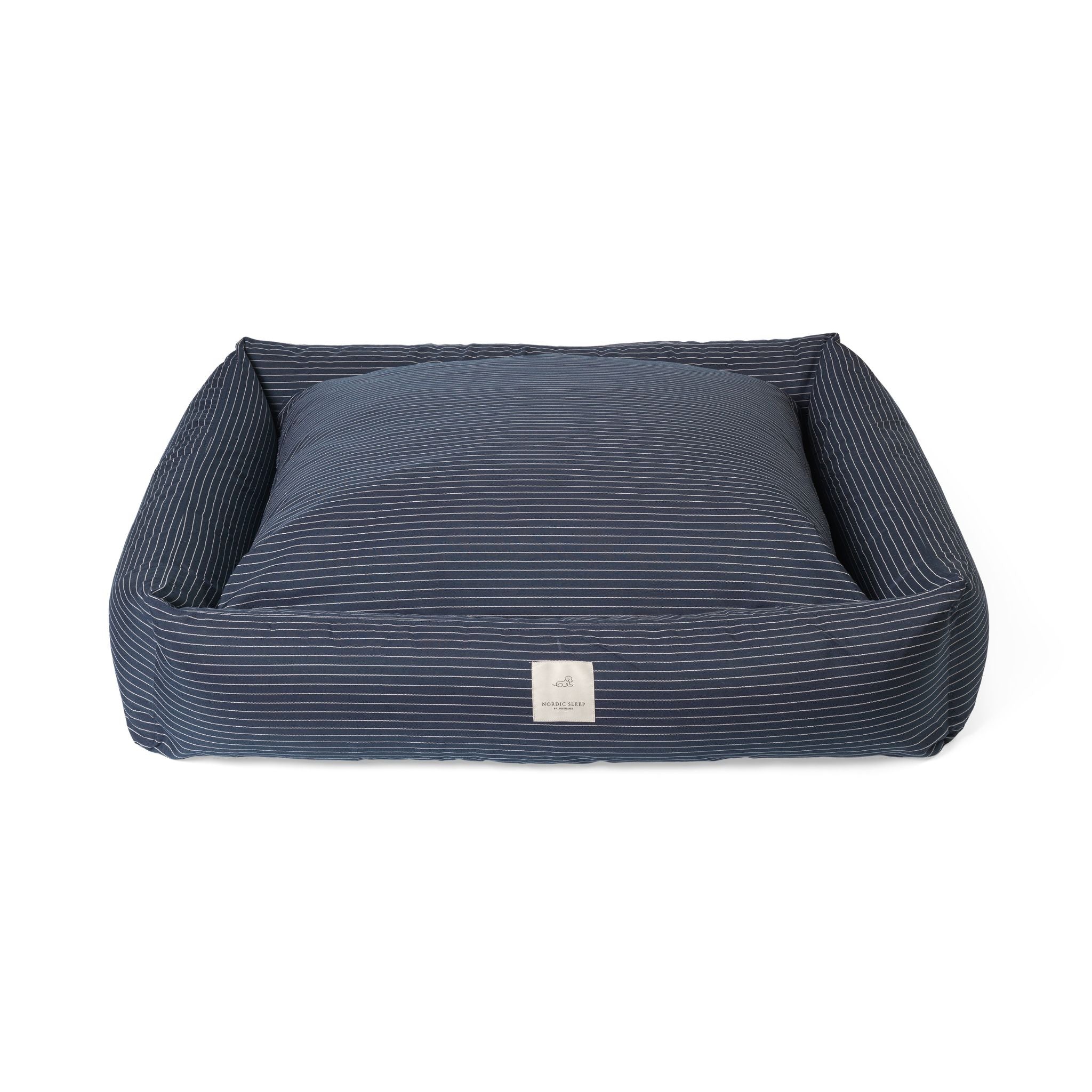 Dog Bed Navy pinstripe Medium - 70x90