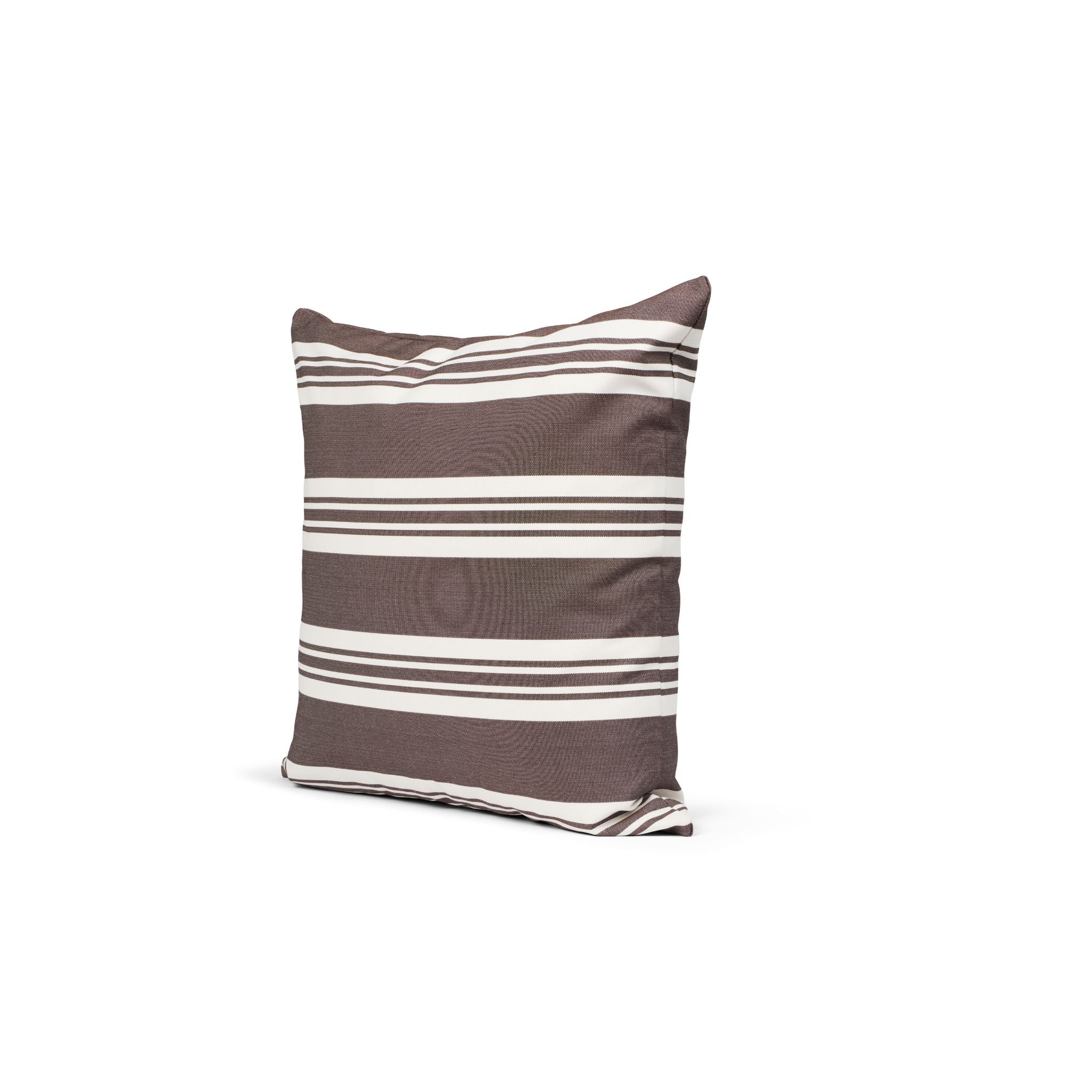 Outdoor pillow 50x50 - Dark brown/White stripe