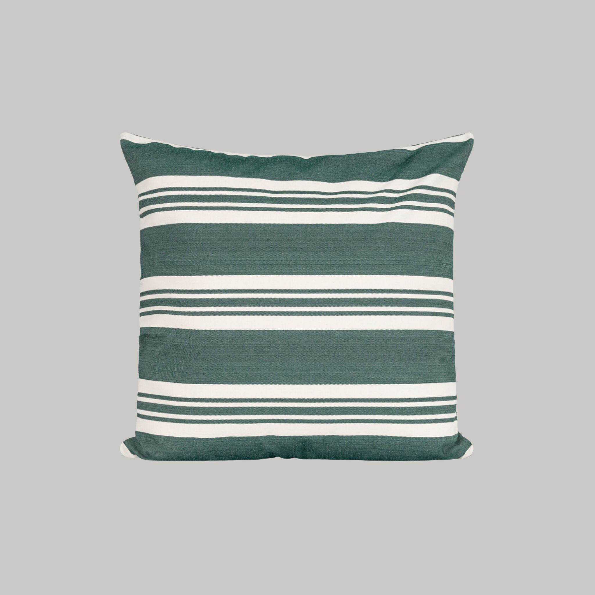 Outdoor pillow 50x50 - Dark green stripe