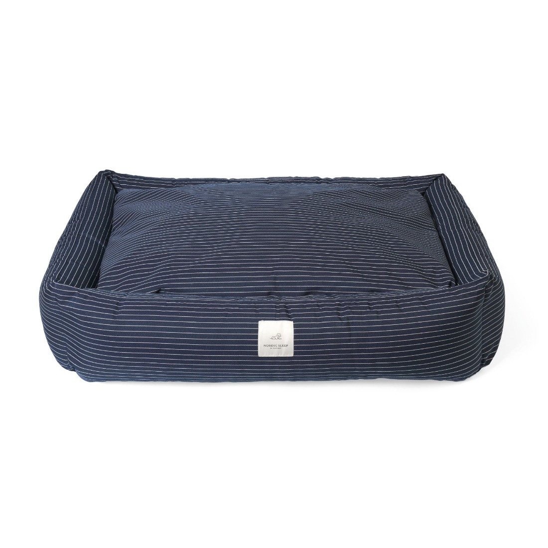 Fossflakes Dog Bed Navy pinstripe Medium (70x90) 